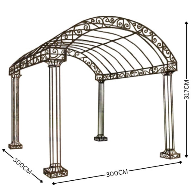 Arbour - 3m x 3m Rust